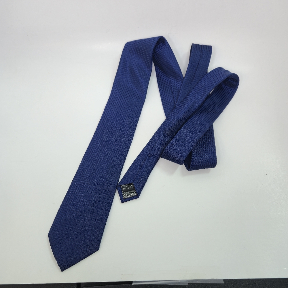 Jones New York Men's Neck Tie Bright Blue Patterned